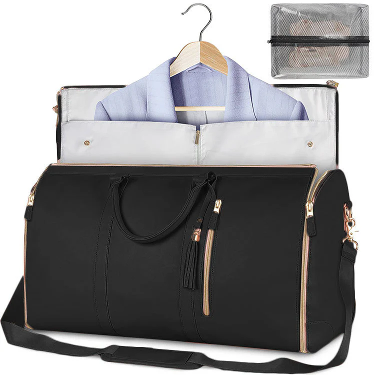 Large Capacity Travel Duffle Bag Women's Handbag Folding Suit Bag Waterproof Clothes Totes - Image 5