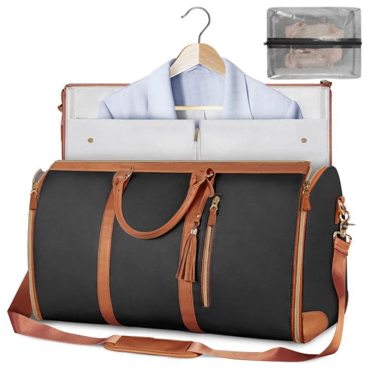 Large Capacity Travel Duffle Bag Women's Handbag Folding Suit Bag Waterproof Clothes Totes - Image 9