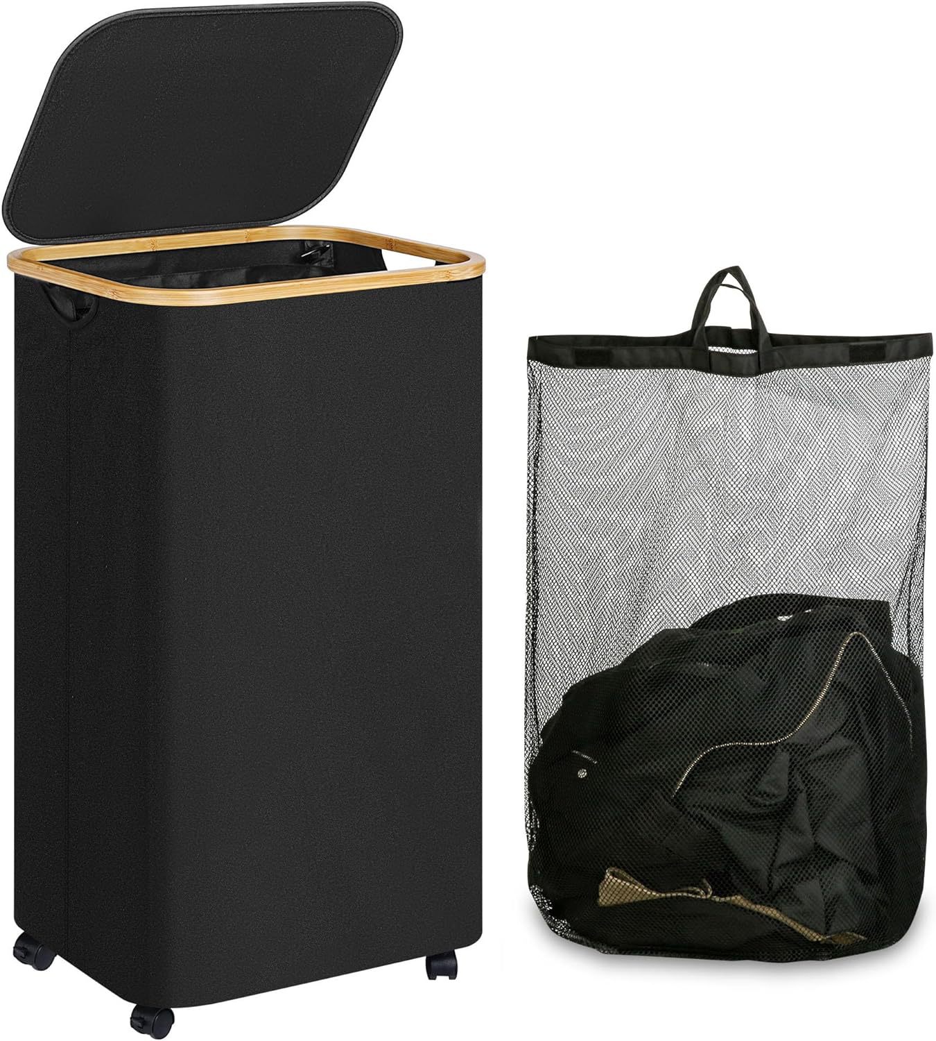 Laundry Basket Foldable With Wheels - Image 7