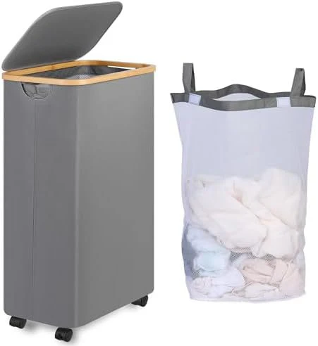 Laundry Basket Foldable With Wheels - Image 8