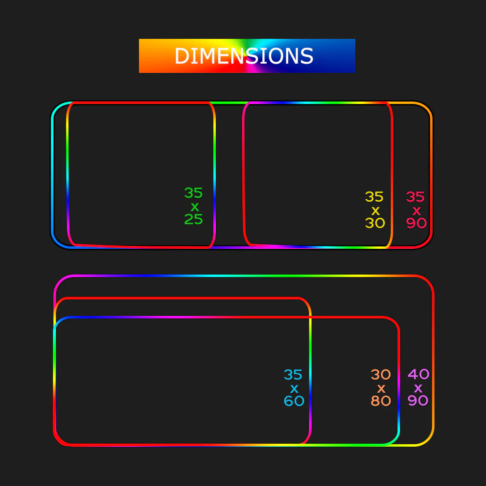 Luminous Mouse RGB Mouse LED Gaming Large Office Desk Pad - Image 5