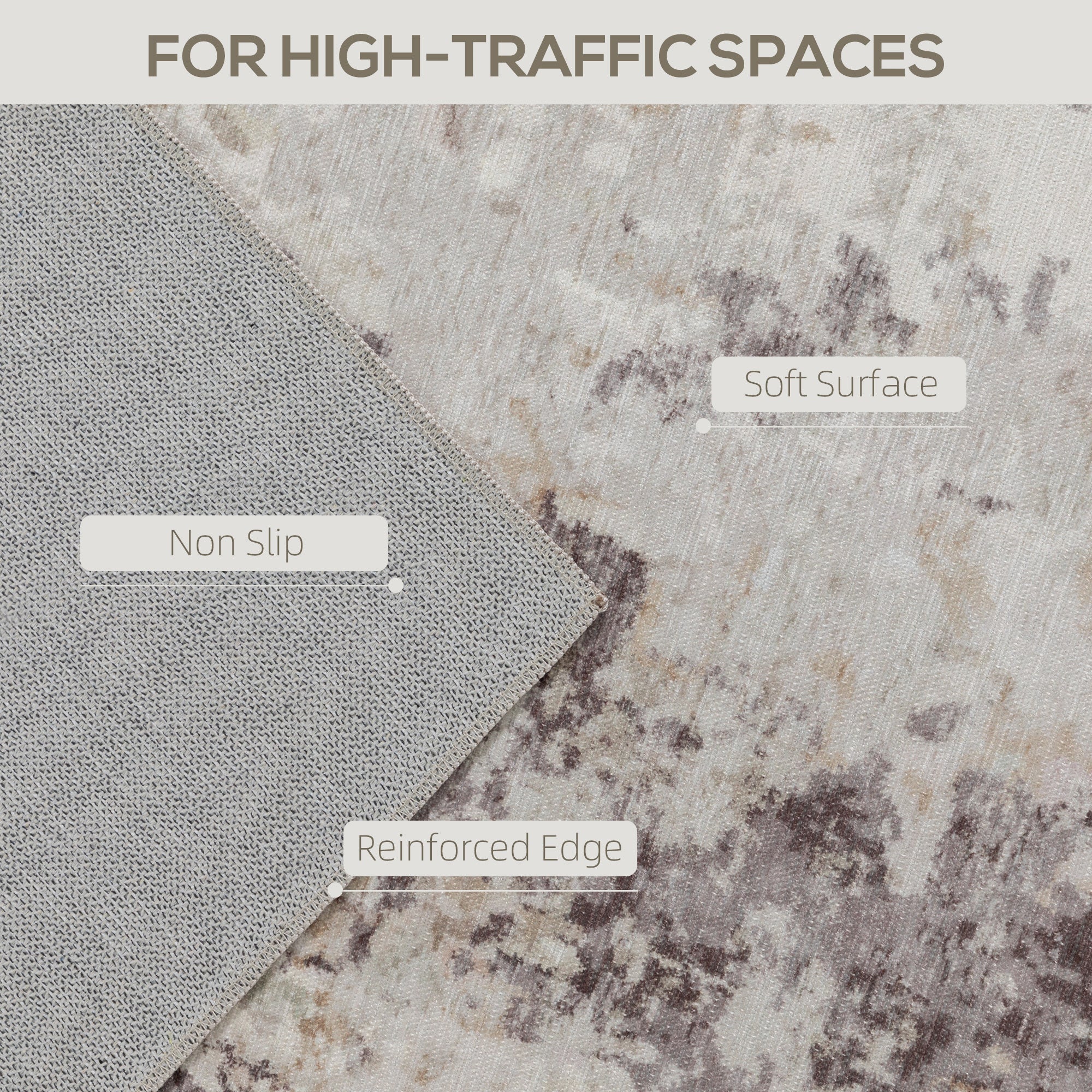 Washable Area Rug 8x10 – Non-Slip Modern Abstract Carpet - Image 4