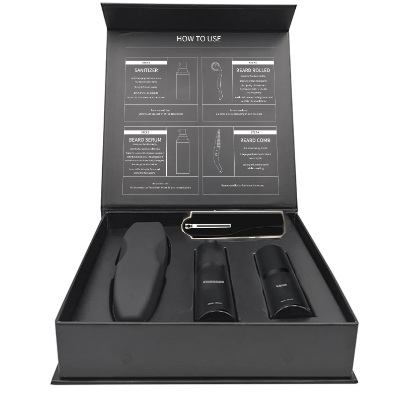 Men's Beard Grooming Kit Beard Roller Cleaning Disinfectant - Image 3