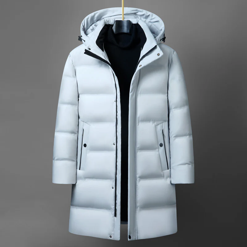 Men's Fashion Mid-length Thick Down Jacket Coat - Image 10