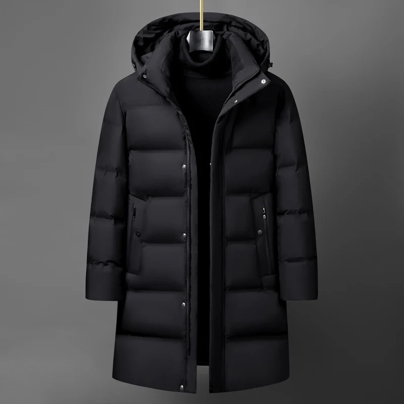 Men's Fashion Mid-length Thick Down Jacket Coat - Image 6