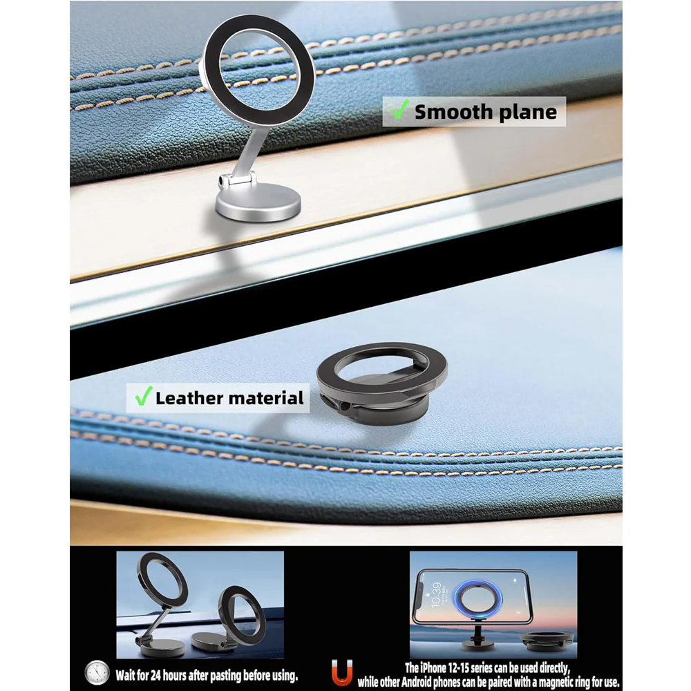 Mobile Phone Holder, Adjustable Magnetic Car Phone Holders - Image 7