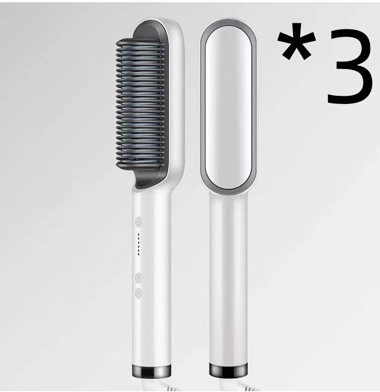 New 2 In 1 Hair Straightener Hot Comb Negative Ion Curling Tong Dual-purpose Electric Hair Brush - Image 19