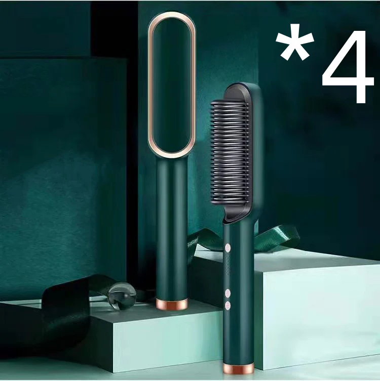 New 2 In 1 Hair Straightener Hot Comb Negative Ion Curling Tong Dual-purpose Electric Hair Brush - Image 22