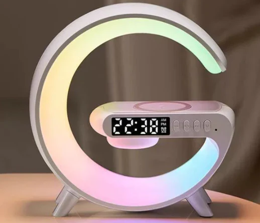 New Intelligent G Shaped LED Lamp Bluetooth Speake Wireless Charger Atmosphere Lamp App Control For Bedroom Home Decor - Image 17