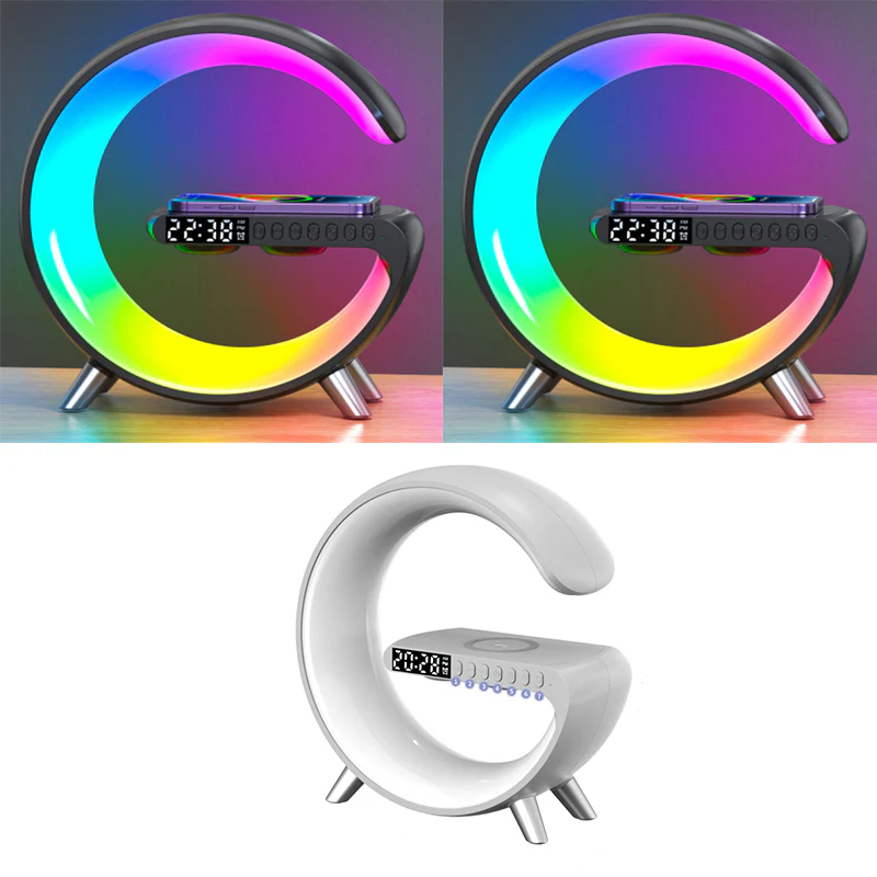 New Intelligent G Shaped LED Lamp Bluetooth Speake Wireless Charger Atmosphere Lamp App Control For Bedroom Home Decor - Image 5