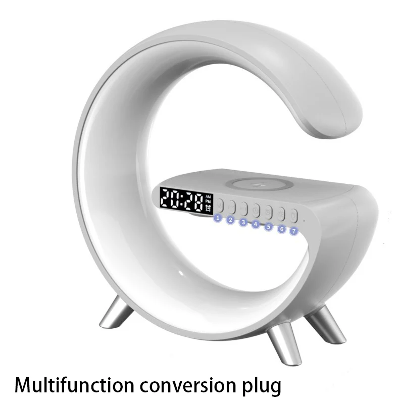New Intelligent G Shaped LED Lamp Bluetooth Speake Wireless Charger Atmosphere Lamp App Control For Bedroom Home Decor - Image 6