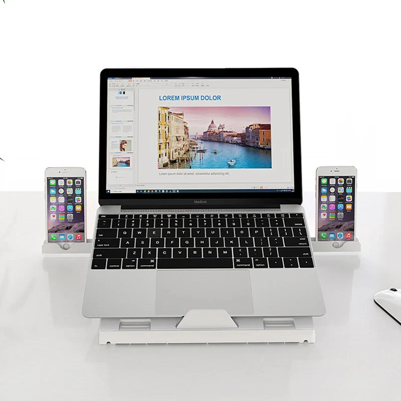 New Laptop Stand Multifunctional Folding Lift Portable Laptop Stand Monitor Increase Rack Aluminum Alloy Base - Image 6