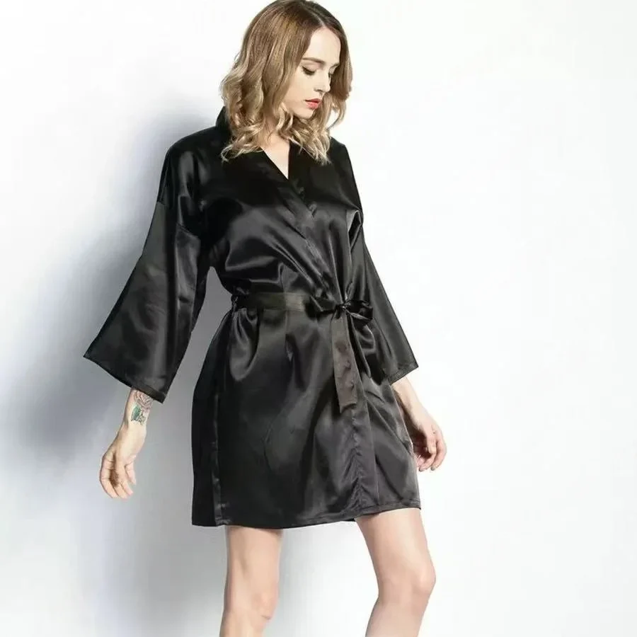 Personalized Name Bridesmaid Robes Bride Gift Bride Robe Gift Satin Robe Bride Dressing Gown Bridal Party Robes Wedding Robe - Image 69