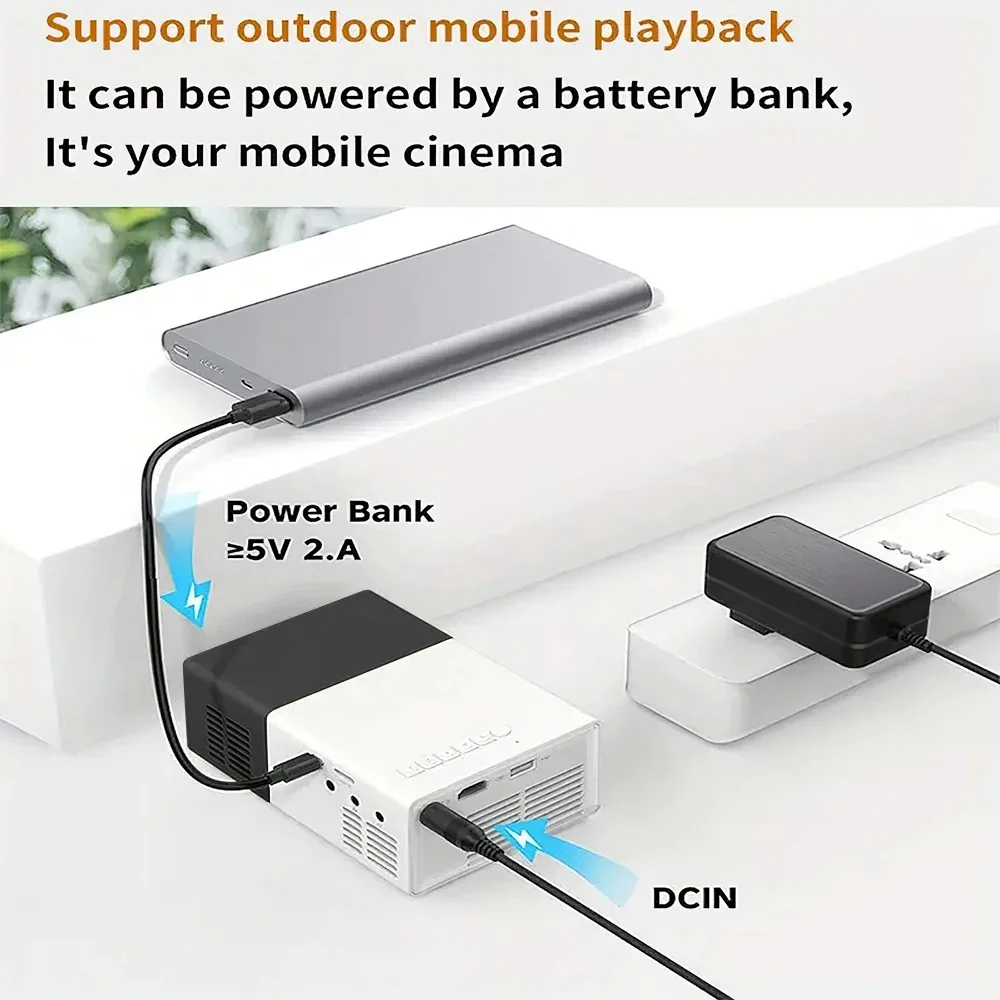 Portable Wired Mobile Phone Projector With Extendable Stand, LED Mini Home Video Device, 1080p HD Screen, USB SD AV HD - Image 7