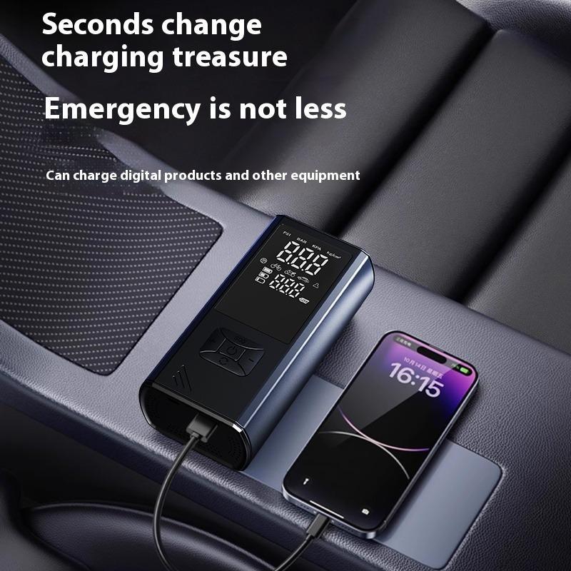 Portable Wireless Car Tire Inflator  Suitable For Cars, Motorcycles, Bicycles, And Sports Balls Features Digital Pressure Gauge, Auto-Shutoff, Faster Inflation, Self-pickup Only - Image 6