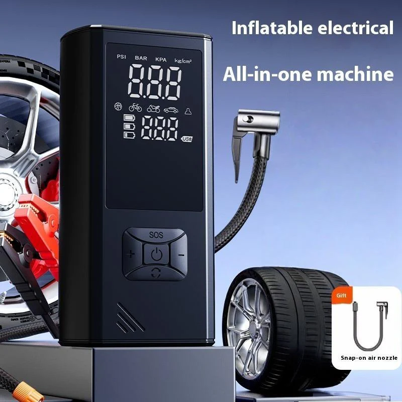 Portable Wireless Car Tire Inflator  Suitable For Cars, Motorcycles, Bicycles, And Sports Balls Features Digital Pressure Gauge, Auto-Shutoff, Faster Inflation, Self-pickup Only - Image 9