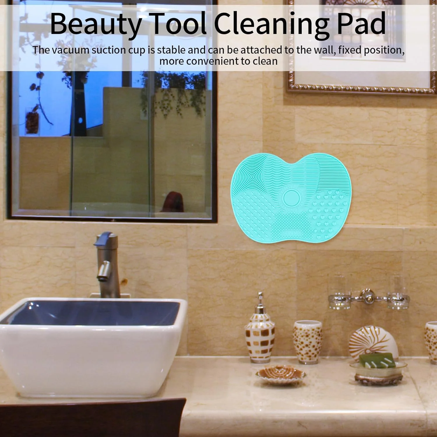 Professional Silicone Makeup Brush Cleaner Mat With Suction Cups - Portable Washing Pad For Deep Cleaning Cosmetic Brushes. Features Textured Surfaces & Strong Adhesion. 6 Color Options Available - Image 3