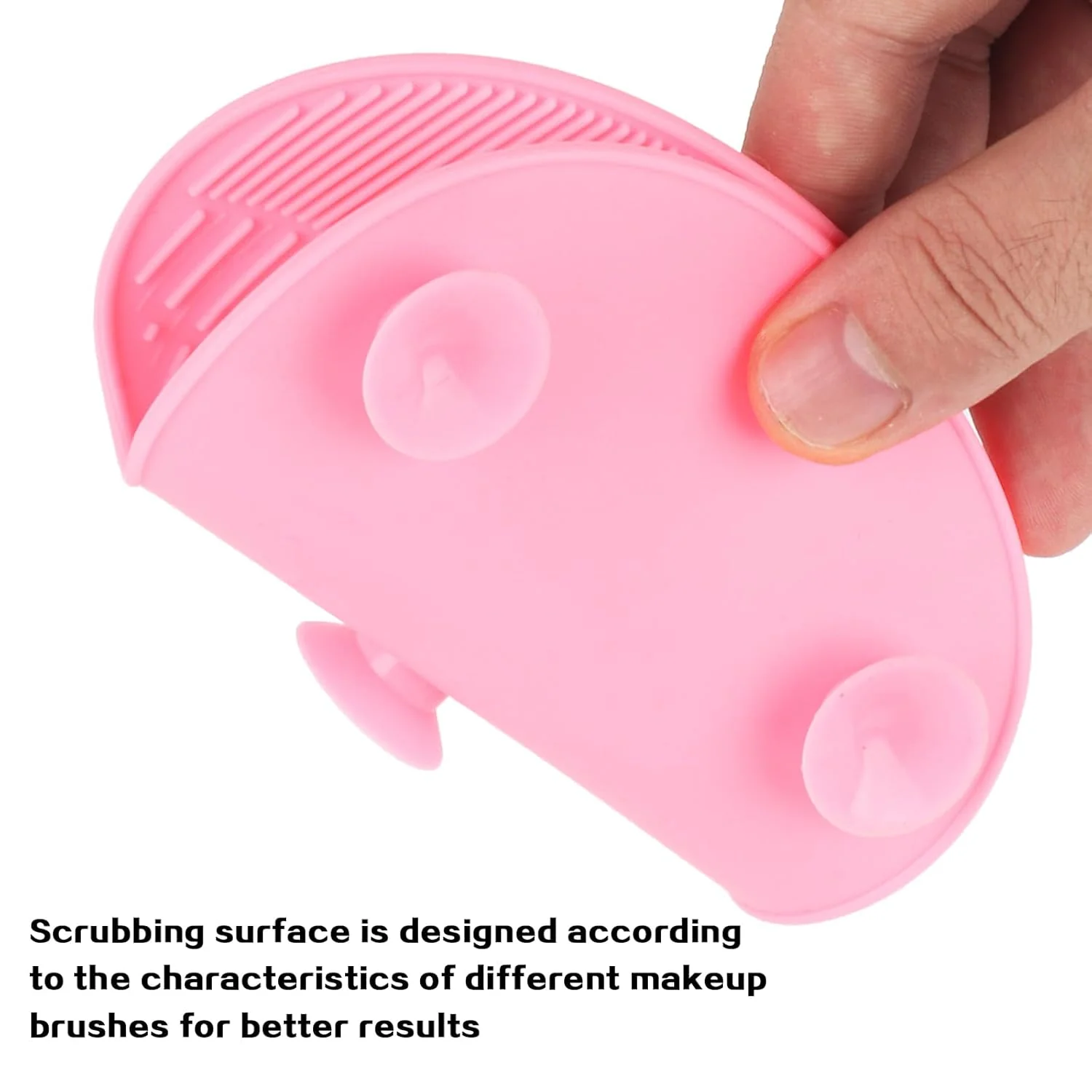 Professional Silicone Makeup Brush Cleaner Mat With Suction Cups - Portable Washing Pad For Deep Cleaning Cosmetic Brushes. Features Textured Surfaces & Strong Adhesion. 6 Color Options Available - Image 4