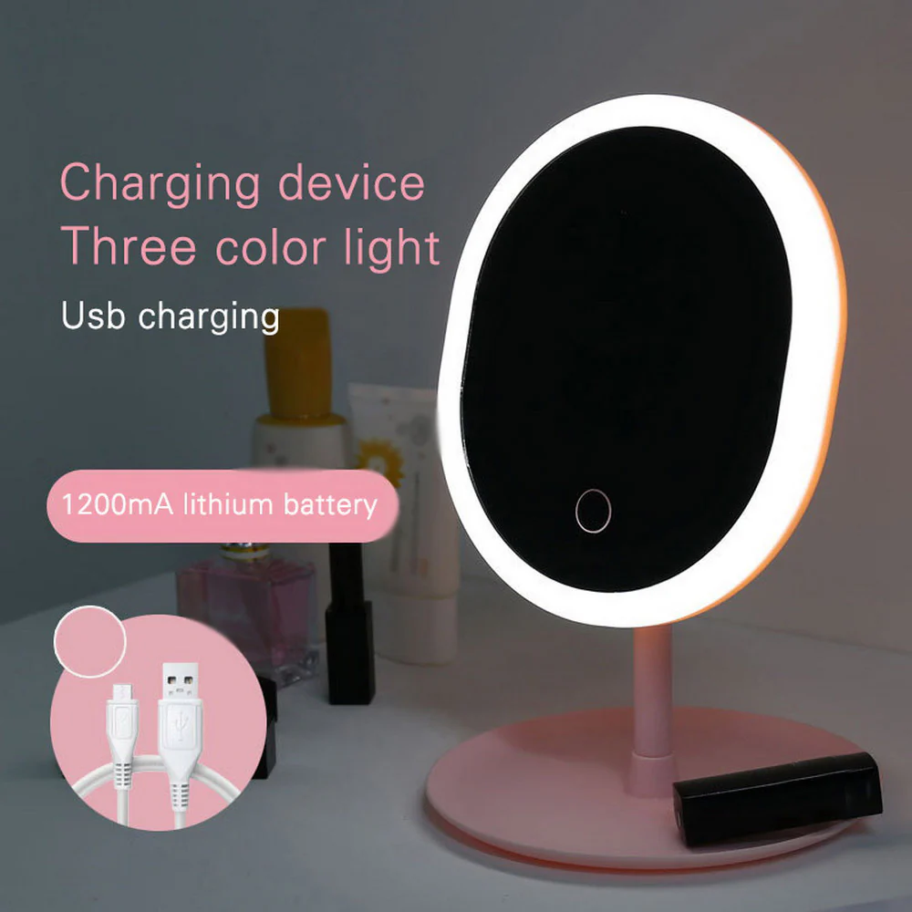 Rechargeable LED Lighting Mirror Desktop Beauty - Image 11