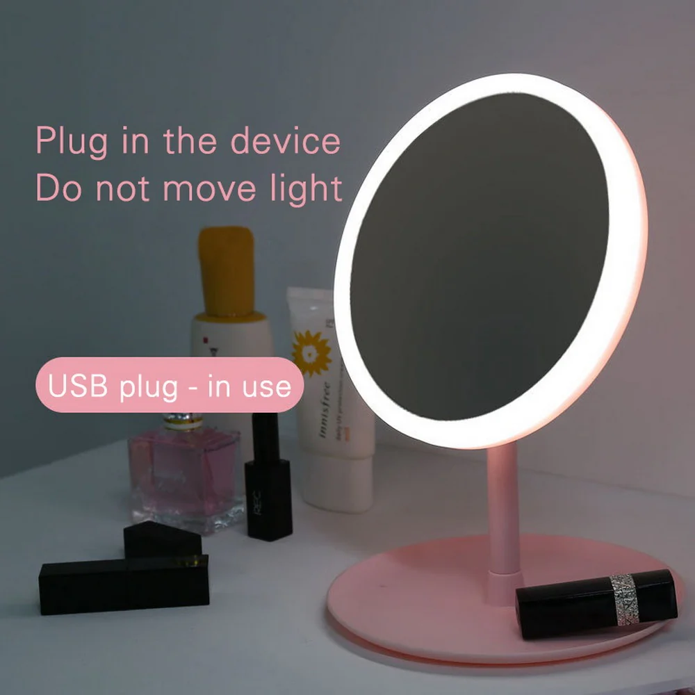 Rechargeable LED Lighting Mirror Desktop Beauty - Image 4