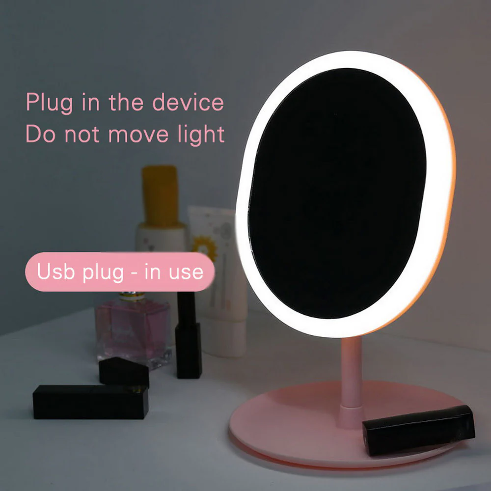 Rechargeable LED Lighting Mirror Desktop Beauty - Image 6