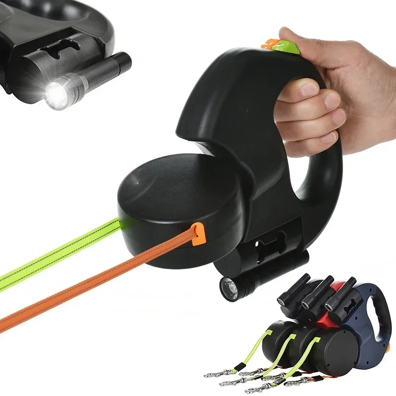 Dual Retractable Dog Leash – No-Tangle with LED Light - Image 5