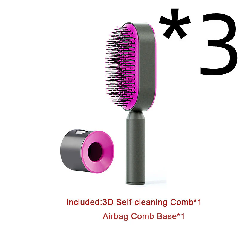 Self-Cleaning Hair Brush – Anti-Static Scalp Massage Comb - Image 10