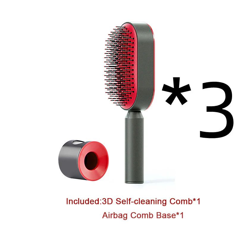 Self-Cleaning Hair Brush – Anti-Static Scalp Massage Comb - Image 8
