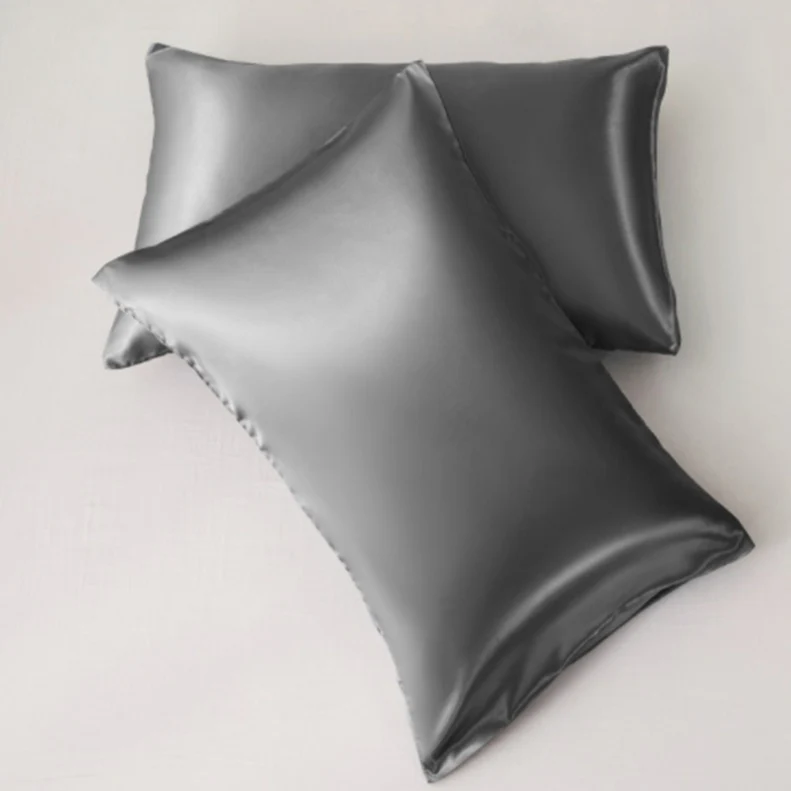 Silk Solid Color Satin Pillowcase Envelope Pillow - Image 7