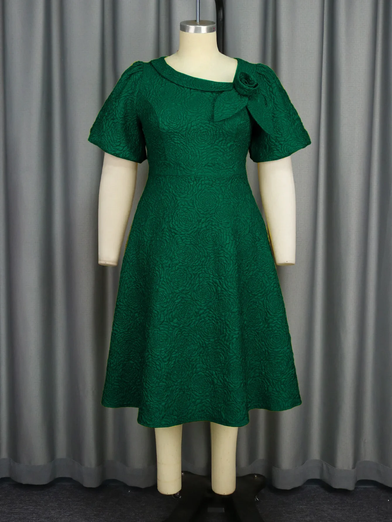 Spring Summer plus Size Jacquard Dress A-Line Fashion Party Banquet Temperament 2025 New Arrivals - Image 161