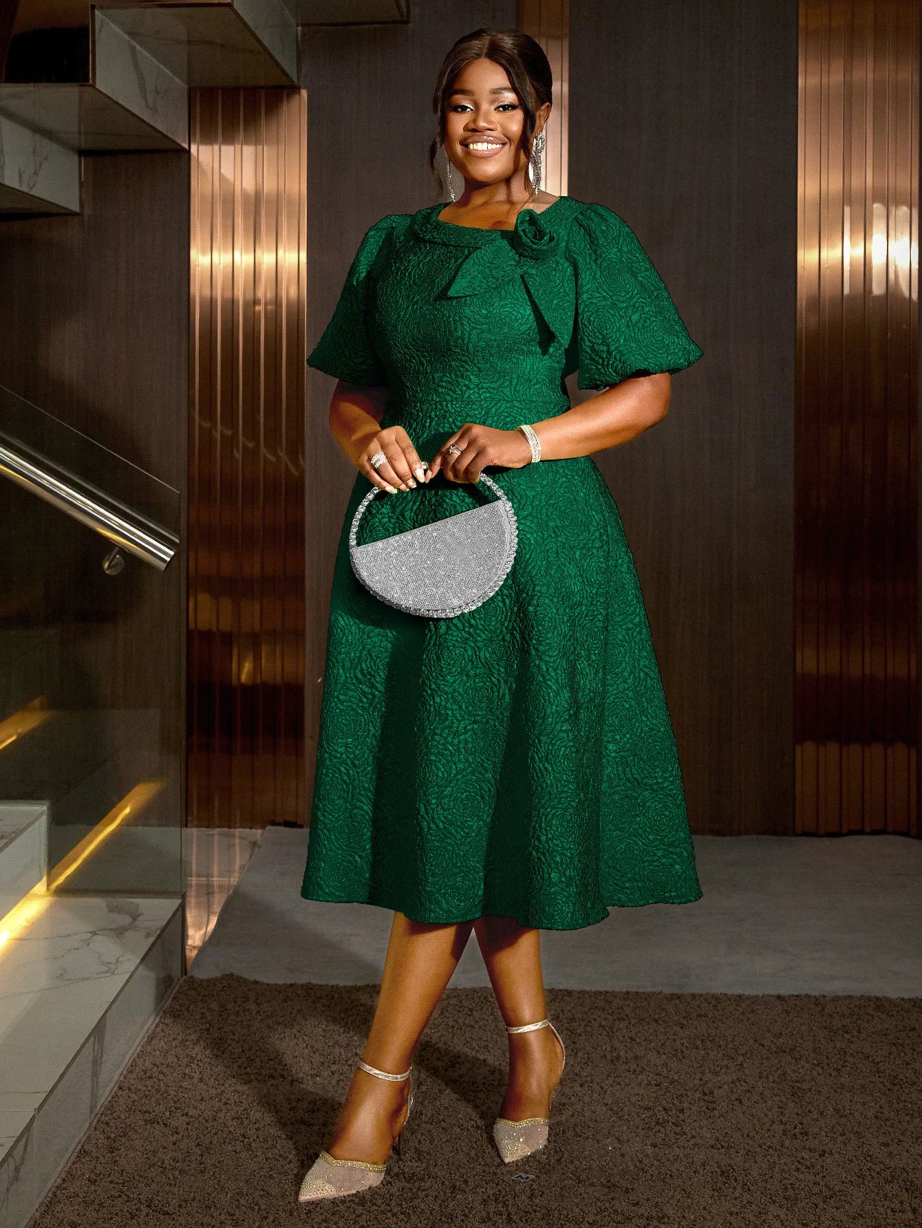Spring Summer plus Size Jacquard Dress A-Line Fashion Party Banquet Temperament 2025 New Arrivals - Image 166