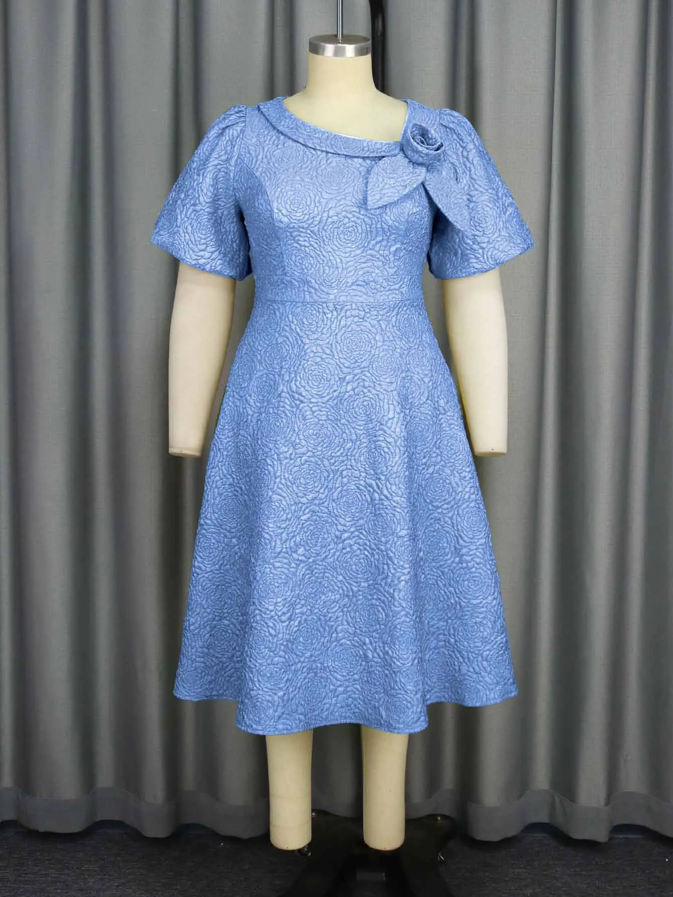 Spring Summer plus Size Jacquard Dress A-Line Fashion Party Banquet Temperament 2025 New Arrivals - Image 48