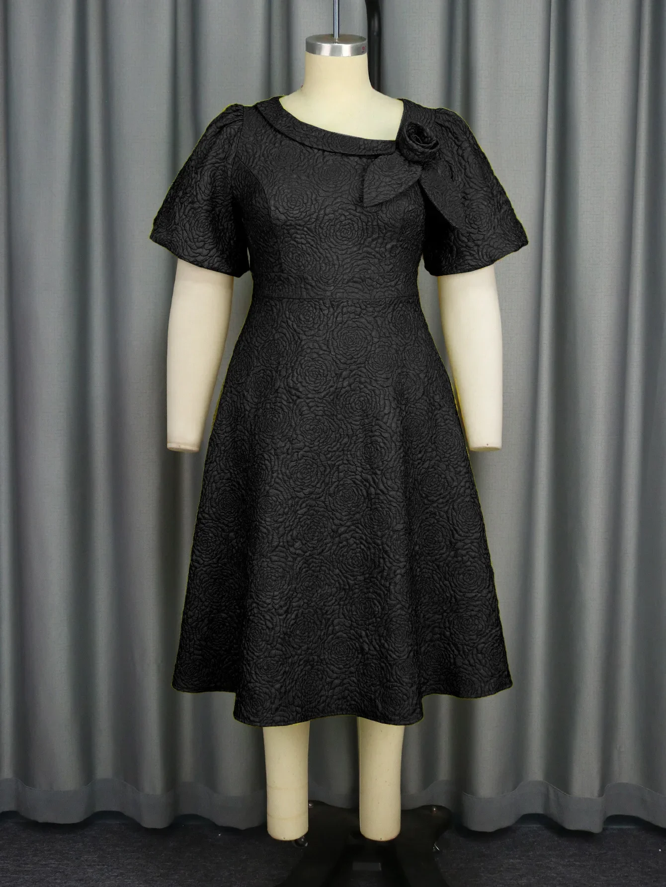 Spring Summer plus Size Jacquard Dress A-Line Fashion Party Banquet Temperament 2025 New Arrivals - Image 71