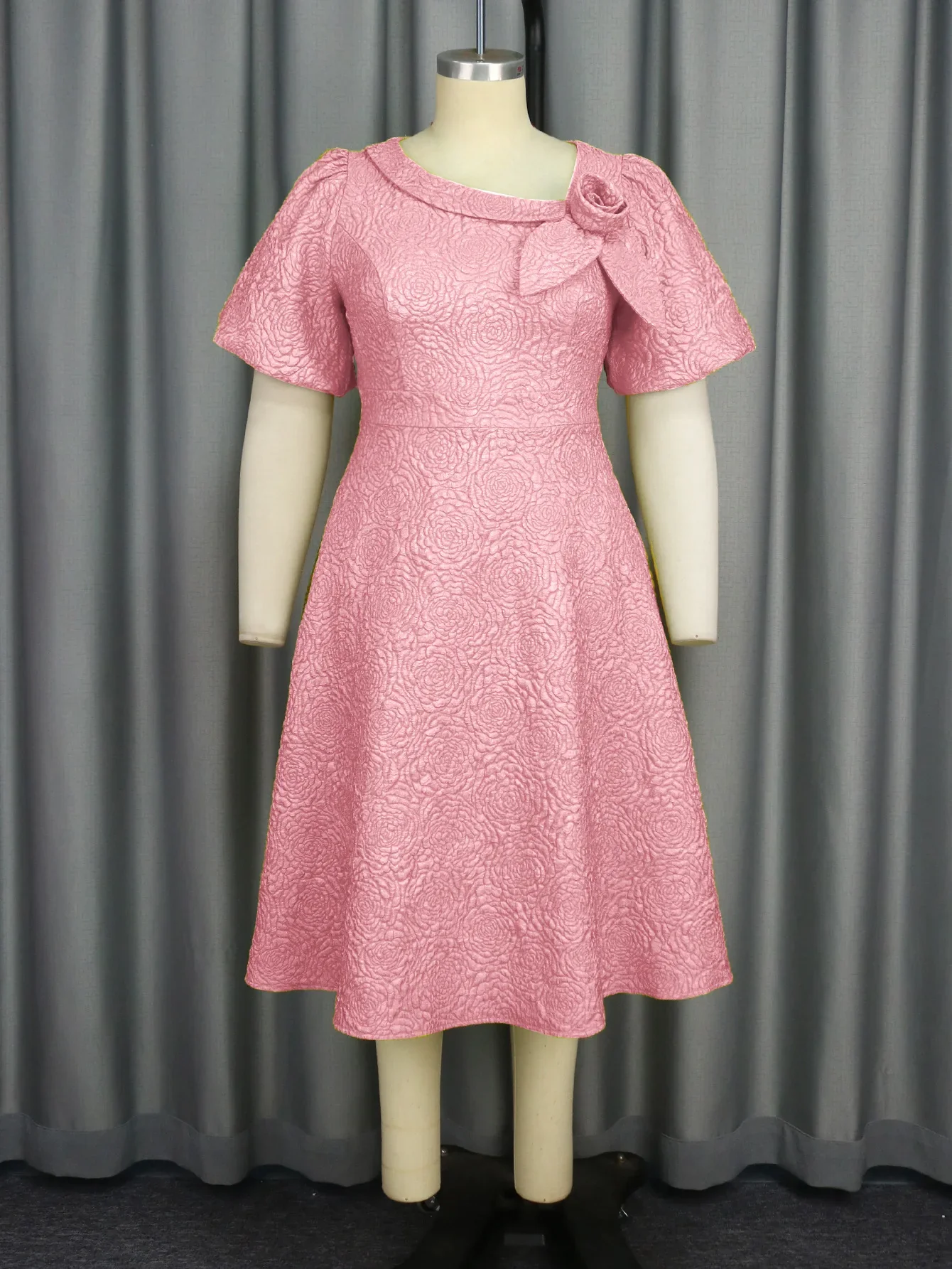 Spring Summer plus Size Jacquard Dress A-Line Fashion Party Banquet Temperament 2025 New Arrivals - Image 90