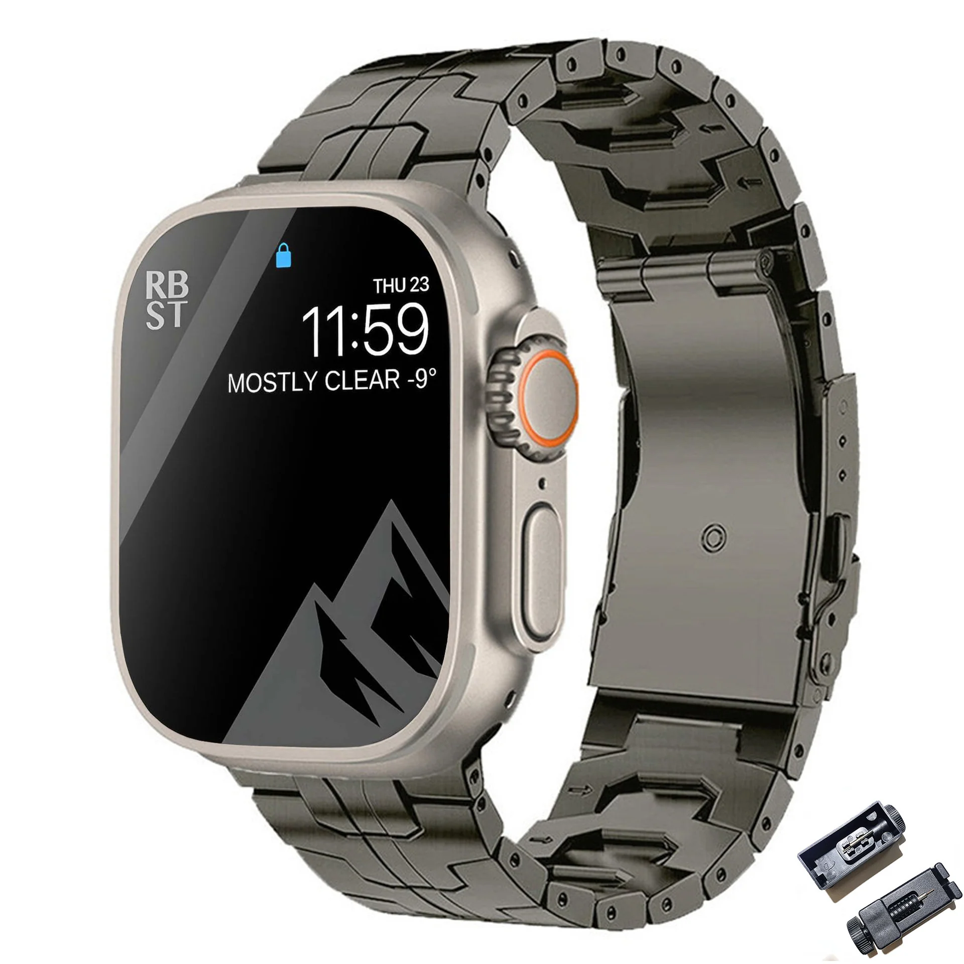 Titanium Alloy Watch Strap – Iron Man Safety Clasp Band - Image 3