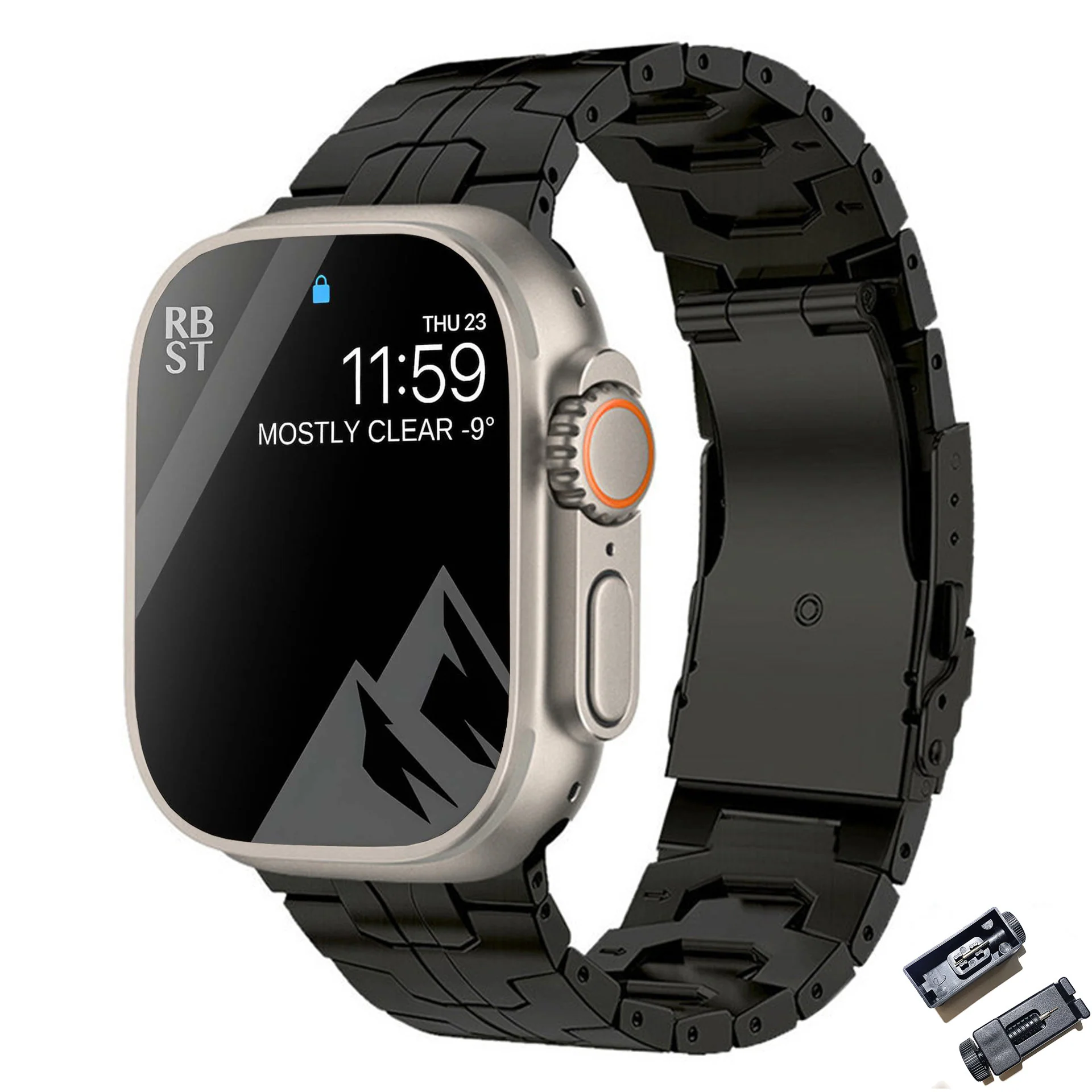 Titanium Alloy Watch Strap – Iron Man Safety Clasp Band - Image 9