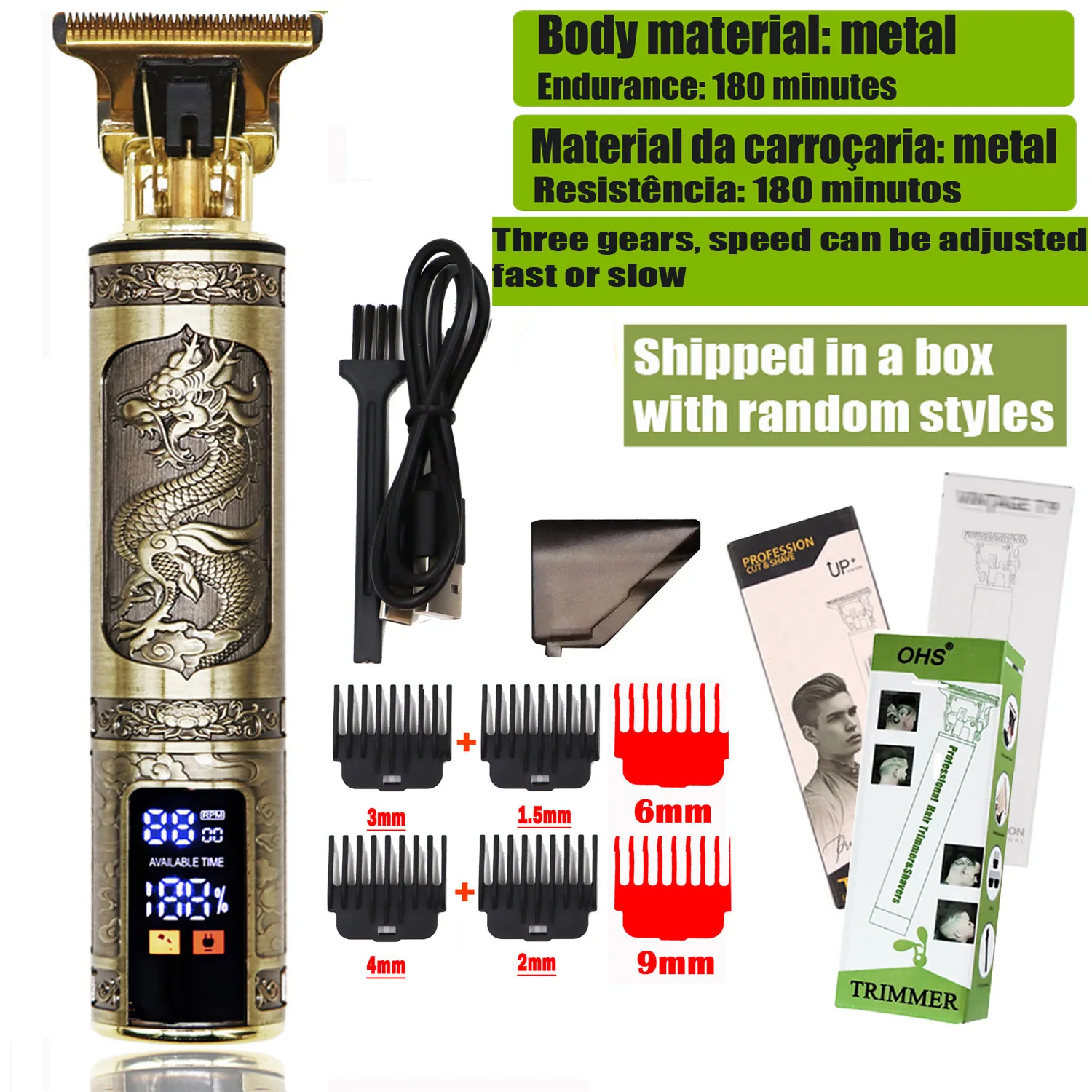 T9 Hair Clipper – 0mm Barber Trimmer for Men - Image 20