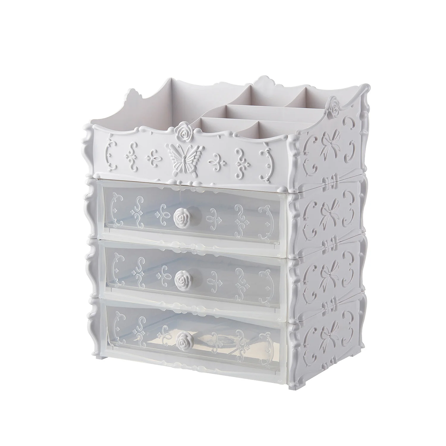 Transparent Makeup Organizer Cosmetic Storage Box Drawer Desktop Organizer Jewelry Beauty Storage Bins Lipstick Christmas Gifts - Image 11