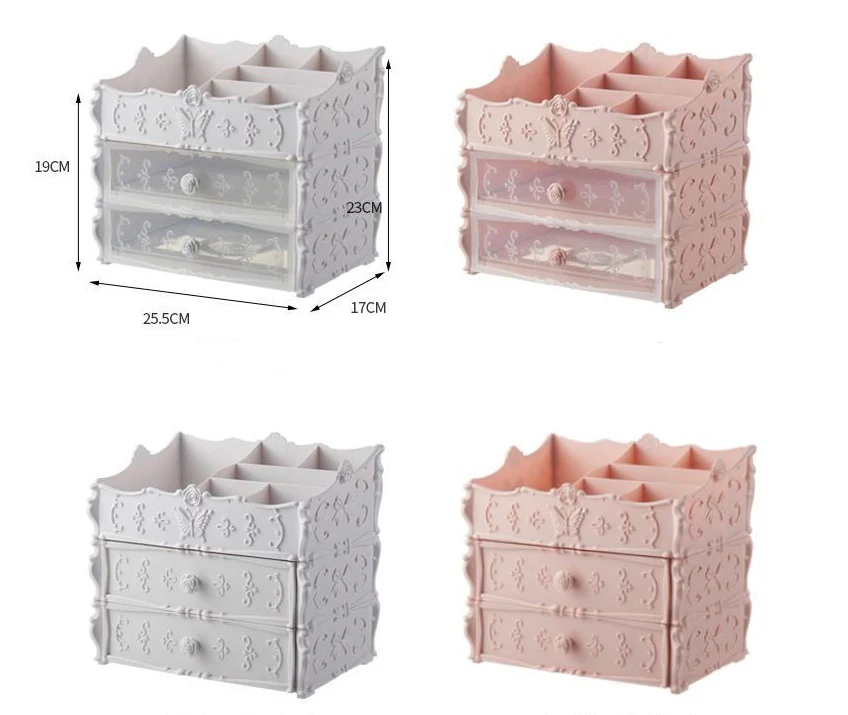Transparent Makeup Organizer Cosmetic Storage Box Drawer Desktop Organizer Jewelry Beauty Storage Bins Lipstick Christmas Gifts - Image 4