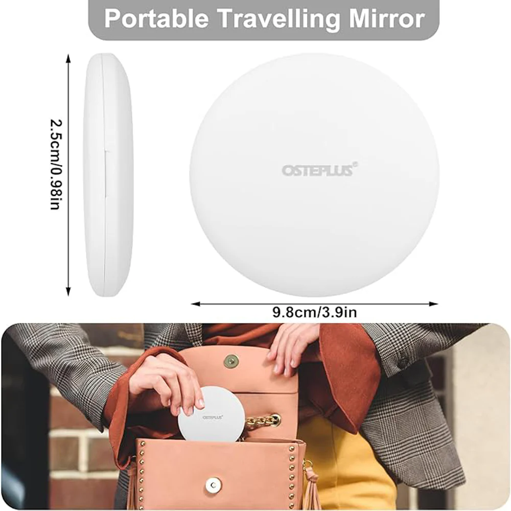 Travel Makeup Mirror With LED Light,  Magnifying Mirror With Light Perfect Wife Birthday Gift Ideas, 3.5 Inches 2 Side Compact Mirror Portable For Handbag, Purse, Pocket - Image 8
