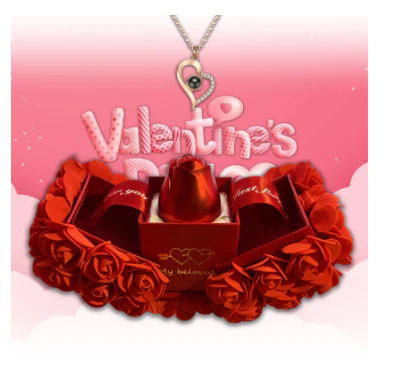 Valentines Day Gift Soap Rose Gift Box Crystal Pendant Necklace Eternal Flower Jewelry Box Set Wedding Birthday Gift For Girlfriend - Image 12