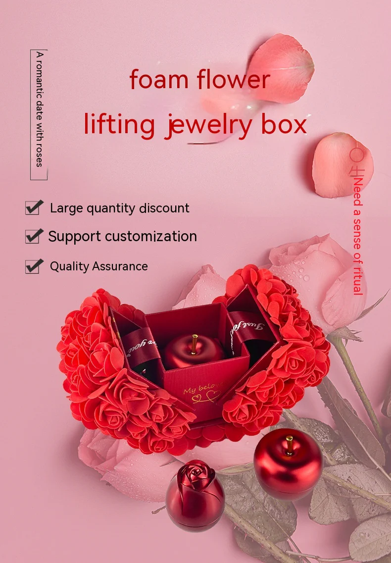 Valentines Day Gift Soap Rose Gift Box Crystal Pendant Necklace Eternal Flower Jewelry Box Set Wedding Birthday Gift For Girlfriend - Image 6