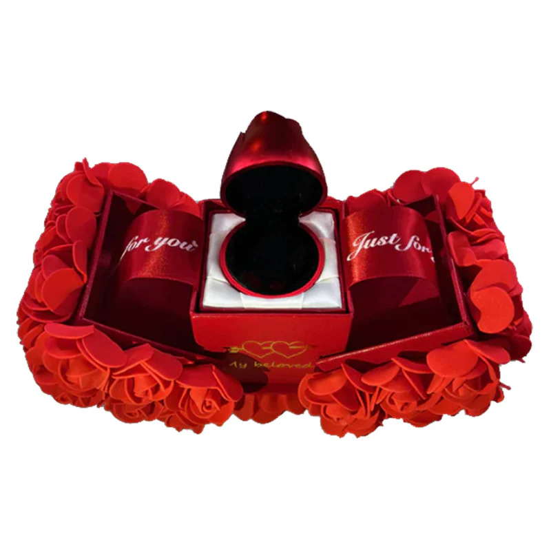 Valentines Day Gift Soap Rose Gift Box Crystal Pendant Necklace Eternal Flower Jewelry Box Set Wedding Birthday Gift For Girlfriend - Image 9
