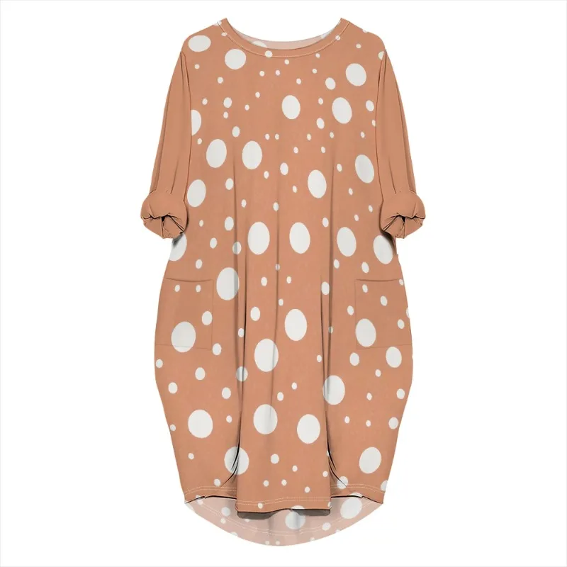 Women's printed loose long sleeved summer plus size dress Cross border Summer New Fashion - Image 46