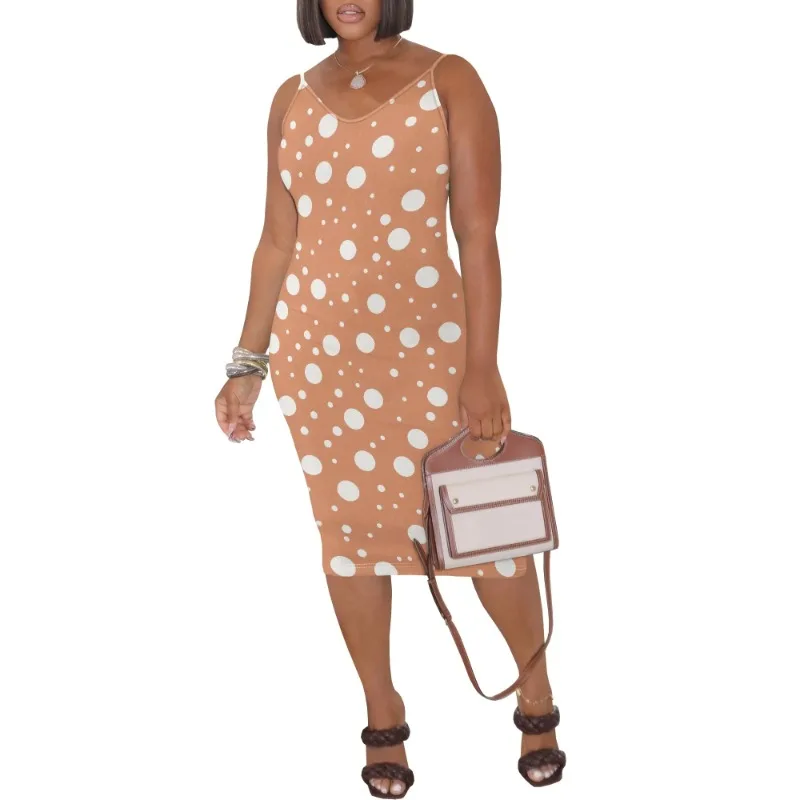 Womens Summer Short Sundress Plus Size Tank Sleeveless T-Shirt Midi Dress Beach Loose Fit Casual Dress - Image 52