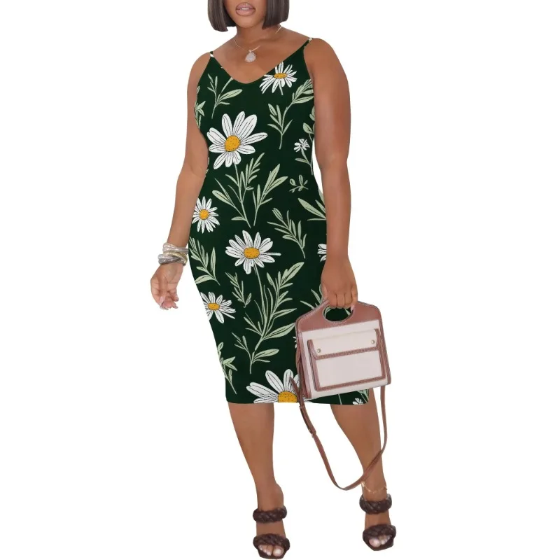 Womens Summer Short Sundress Plus Size Tank Sleeveless T-Shirt Midi Dress Beach Loose Fit Casual Dress - Image 71