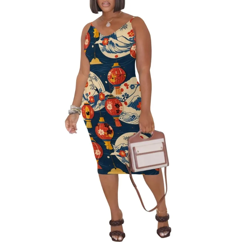 Womens Summer Short Sundress Plus Size Tank Sleeveless T-Shirt Midi Dress Beach Loose Fit Casual Dress - Image 74