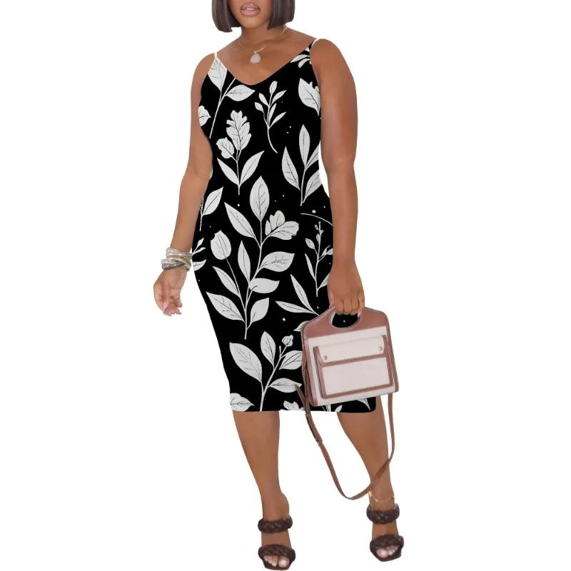 Womens Summer Short Sundress Plus Size Tank Sleeveless T-Shirt Midi Dress Beach Loose Fit Casual Dress - Image 88